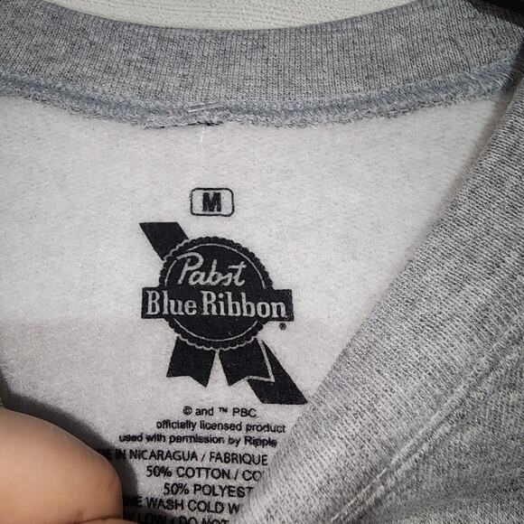 Pabst blue ribbon beer Milwaukee men's medium sweatshirt - Picture 3 of 5